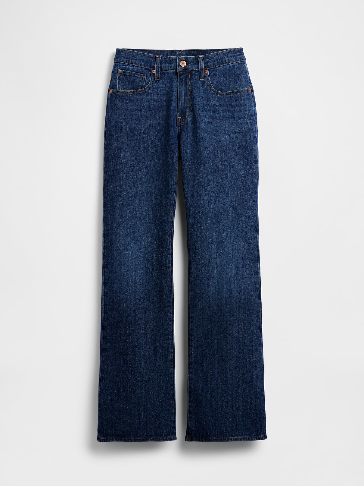 Image 6 of 6, Mid Rise Relaxed Boot Jeans