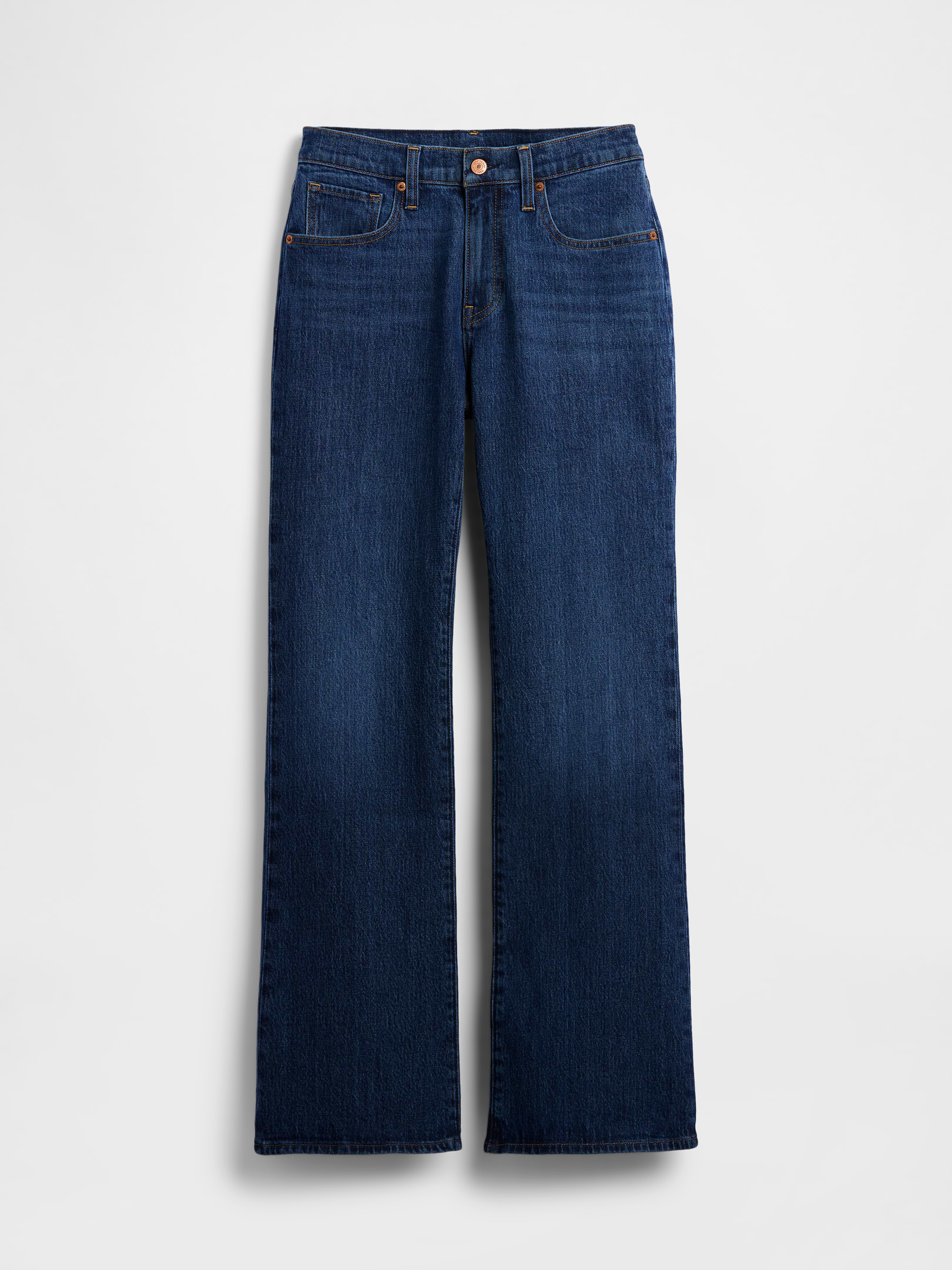 Image 6 of 6, Mid Rise Relaxed Boot Jeans