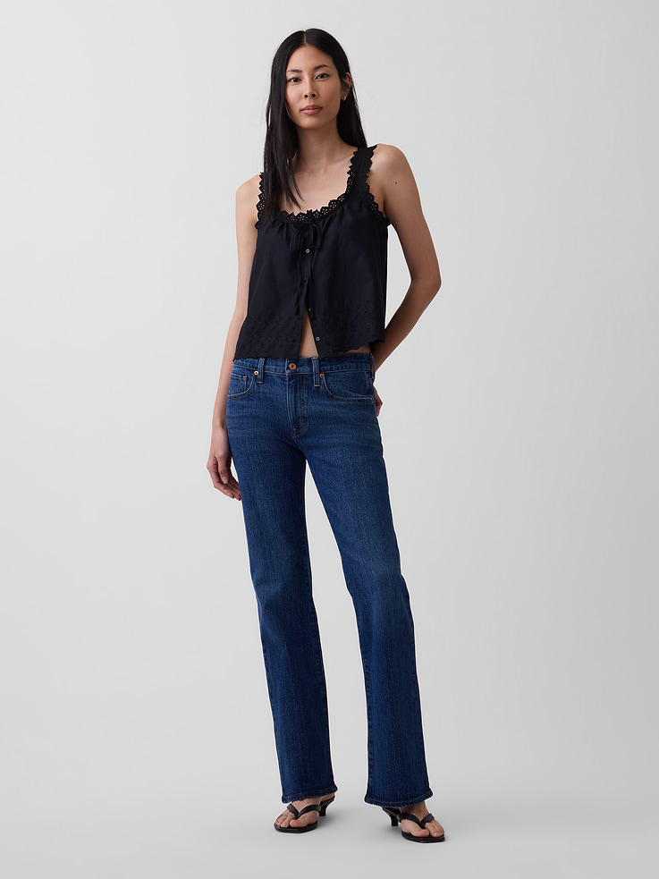 Image number 1 showing, Mid Rise Relaxed Boot Jeans