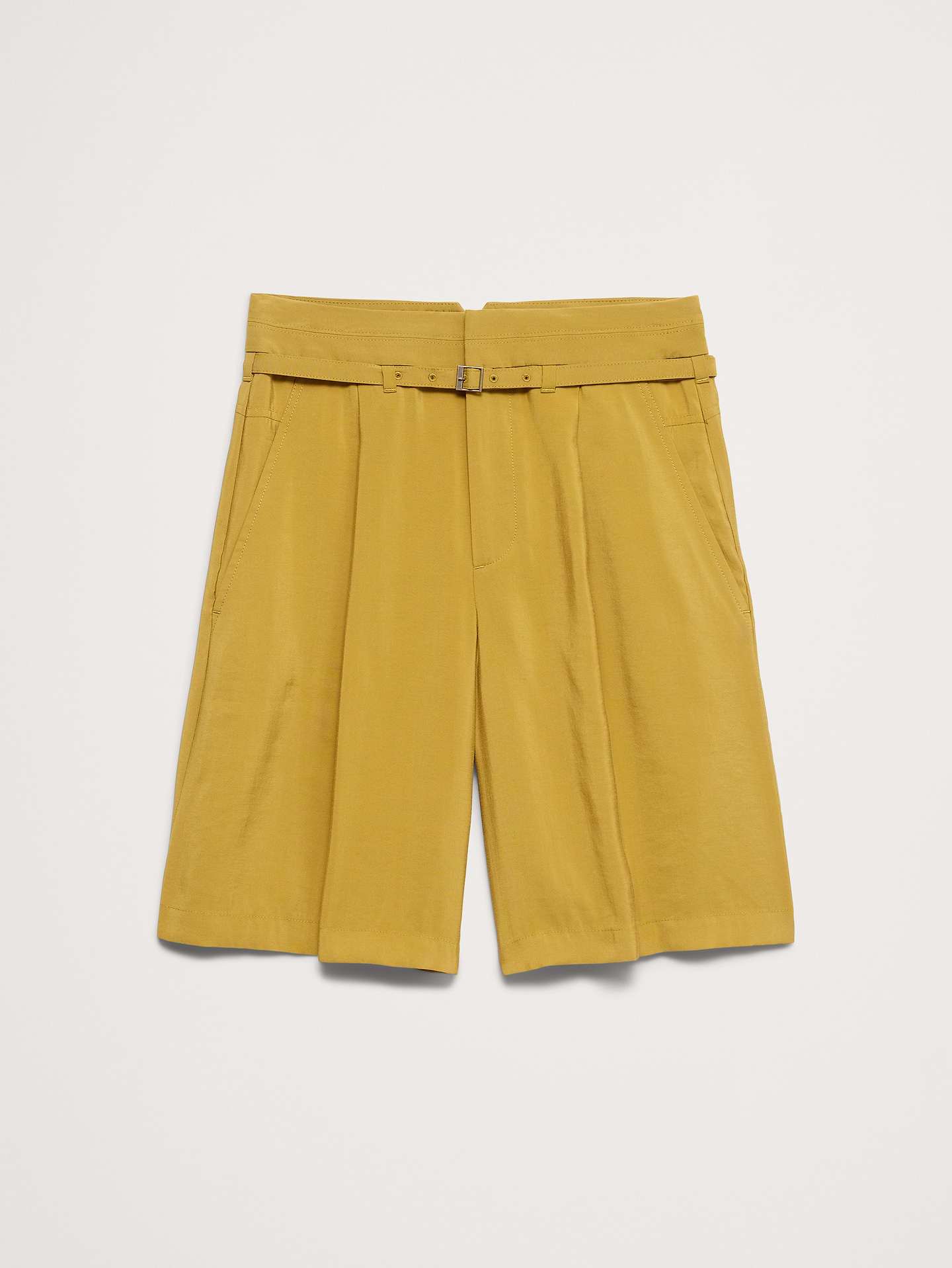 Image number 4 showing, Belted Bermuda Short in Luster Twill