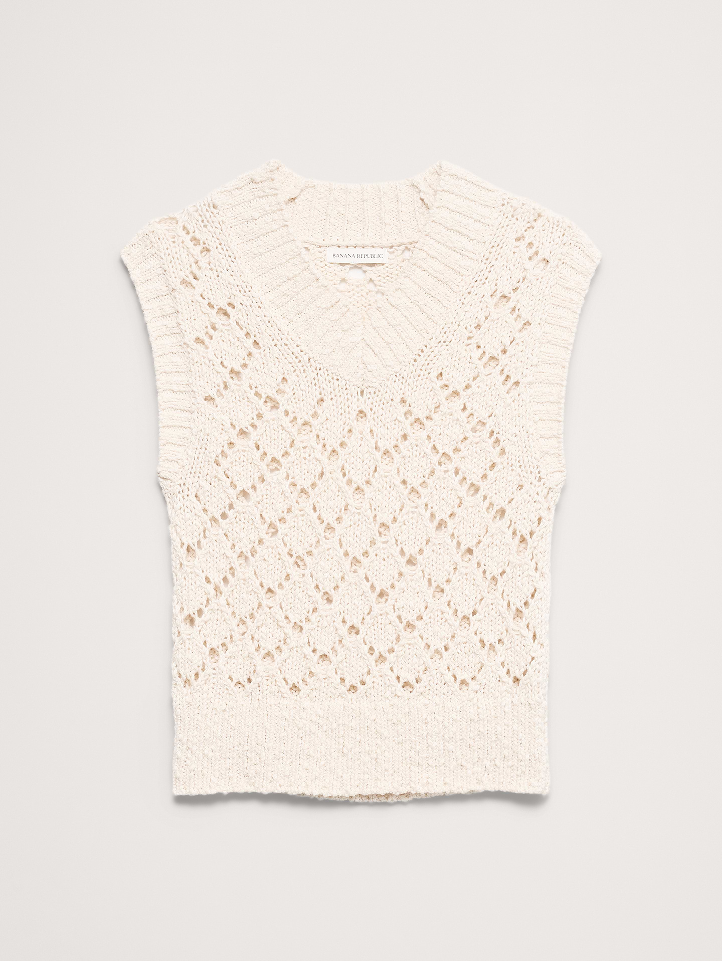 Image number 5 showing, Crochet Cropped Sweater Vest