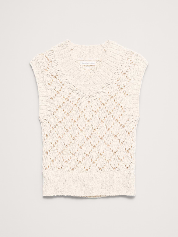 Crochet Cropped Sweater Vest