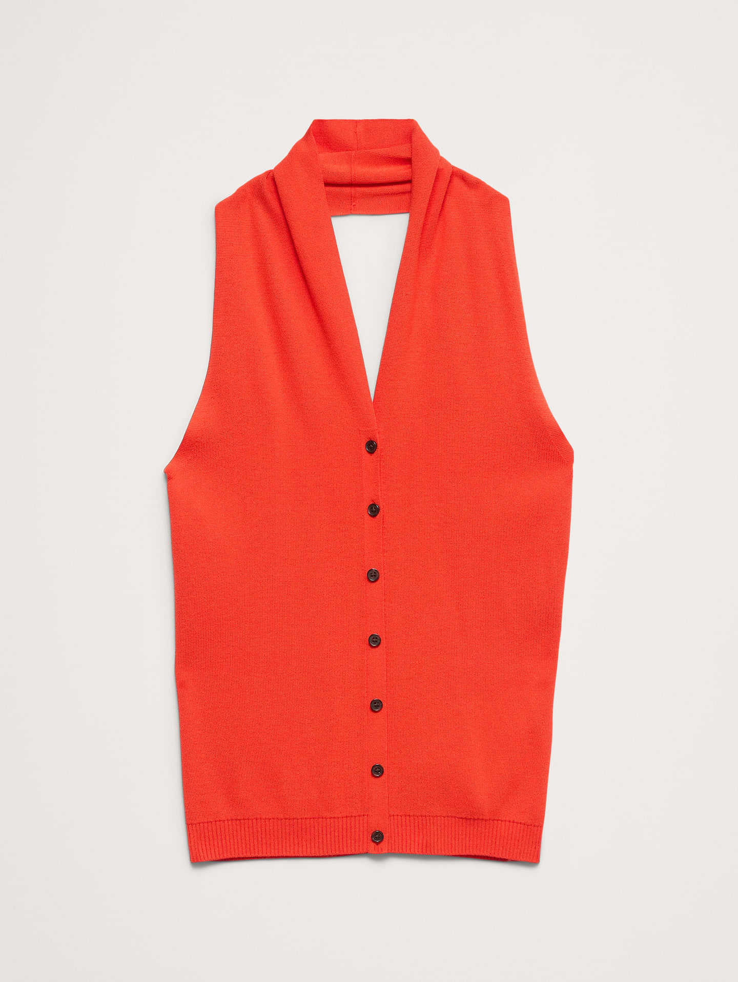 Image number 5 showing, Sculpted Button-Front Halter Top