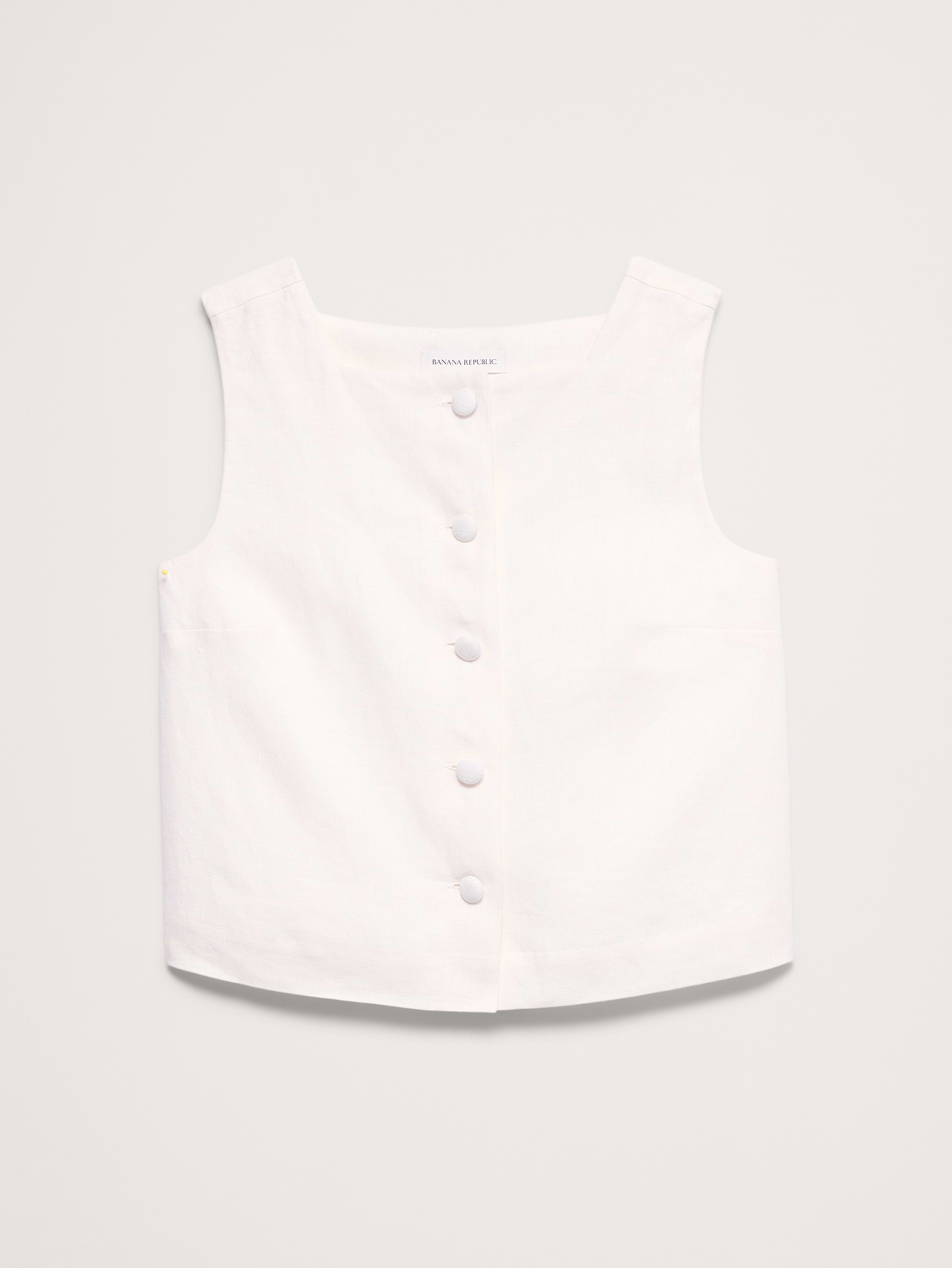 Image number 5 showing, Linen Button-Front Tank