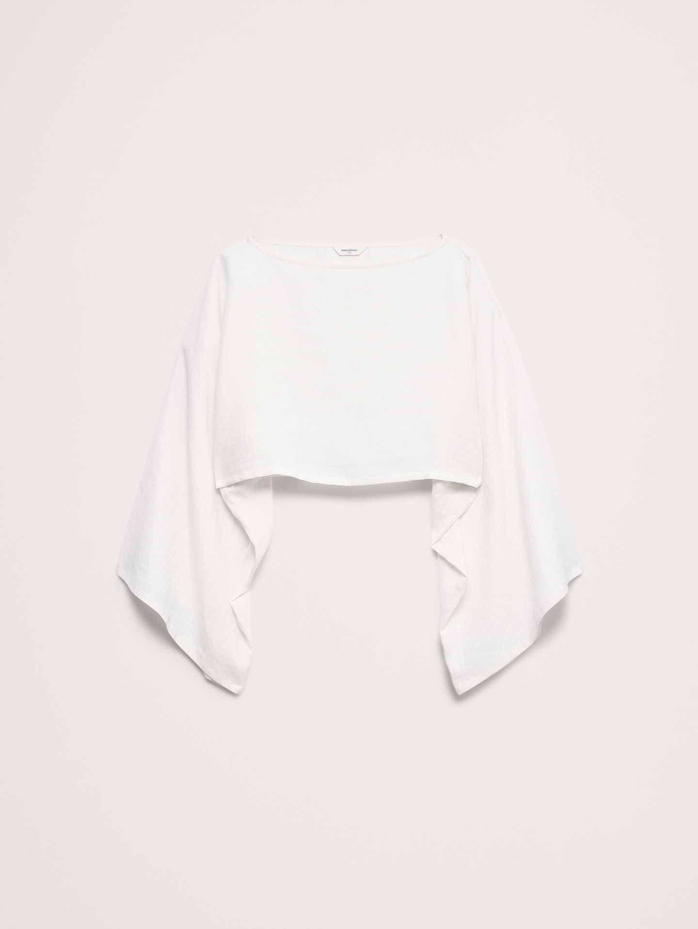 Image number 5 showing, Linen Cropped Boatneck Top