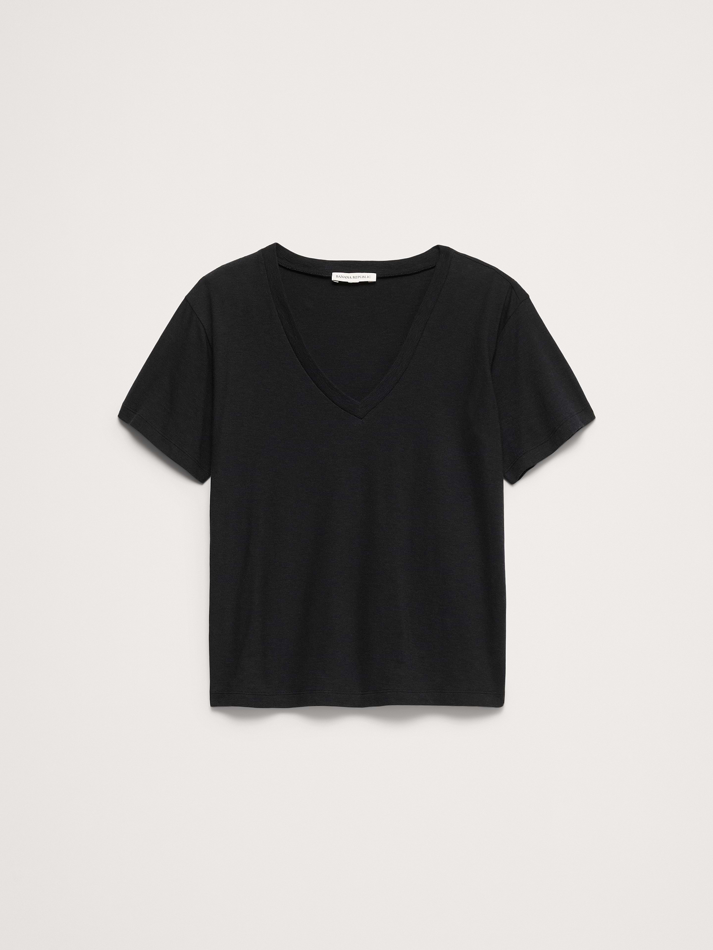Image number 4 showing, Cotton Slub Boyfriend V-Neck T-Shirt