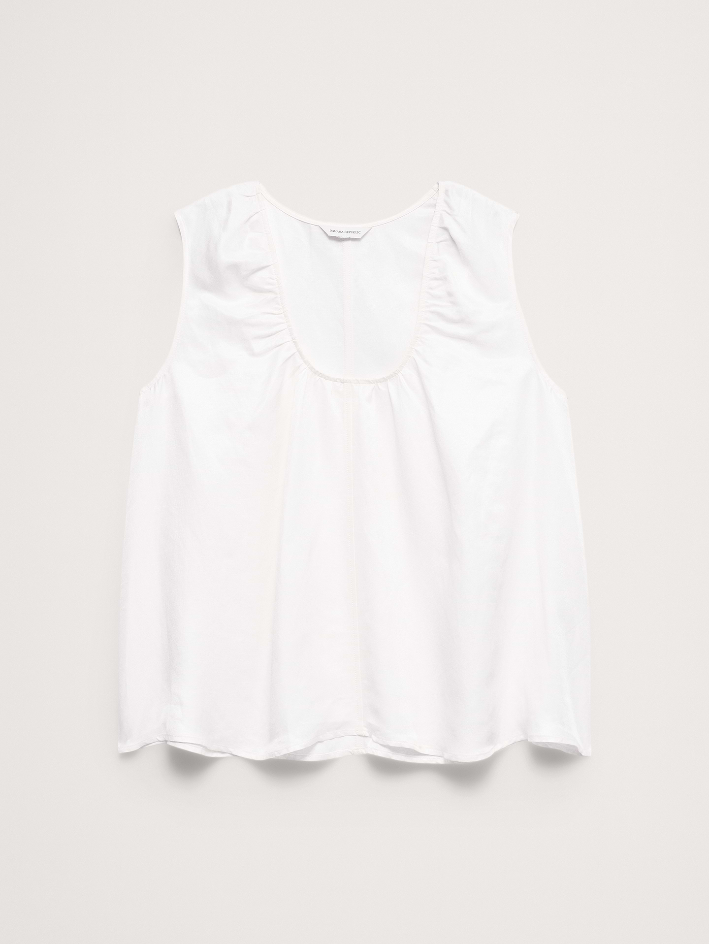 Image number 5 showing, Viscose-Linen Scoop-Neck Tank