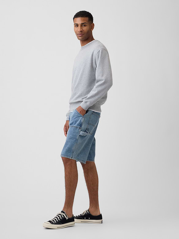 9" Denim Carpenter Shorts