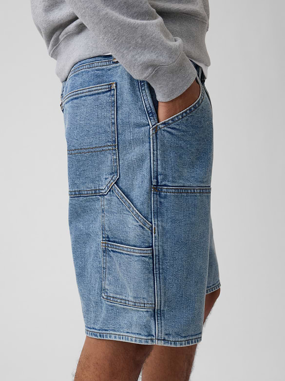 9" Denim Carpenter Shorts