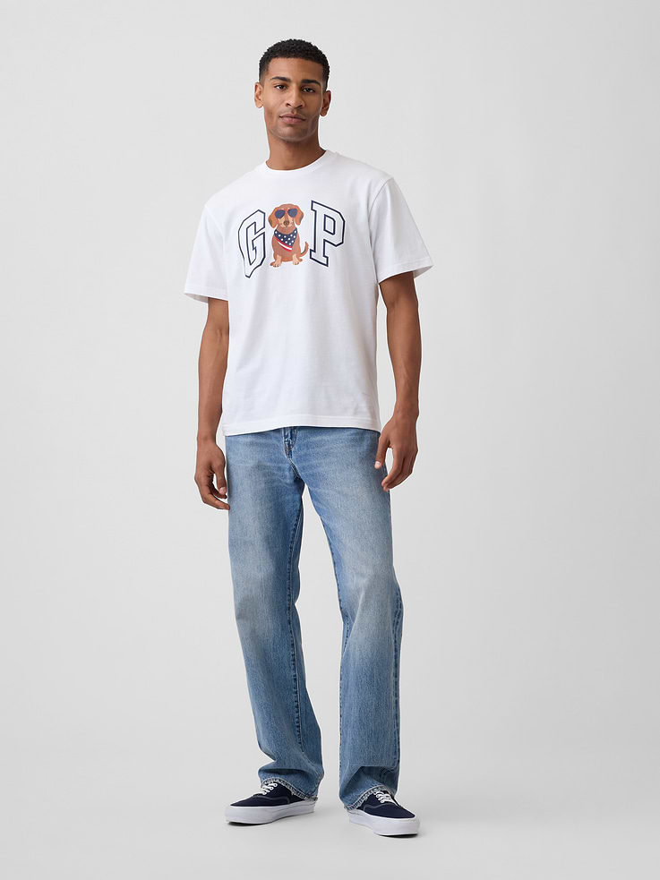Image number 3 showing, Everyday Soft Relaxed Gap Americana Logo T-Shirt