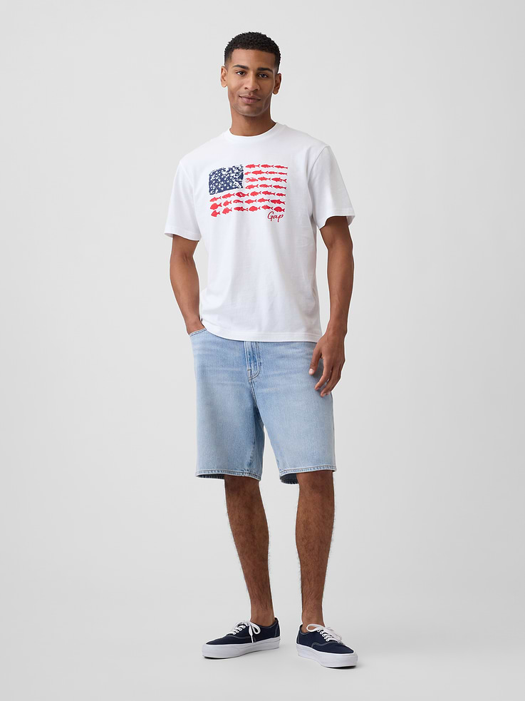 Image number 3 showing, Everyday Soft Relaxed Americana Graphic T-Shirt