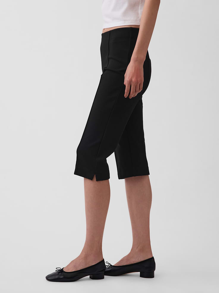Image number 3 showing, High Rise Double Knit Capris