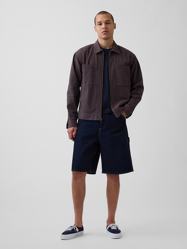 Image number 2 showing, Seersucker Zip Shirt Jacket