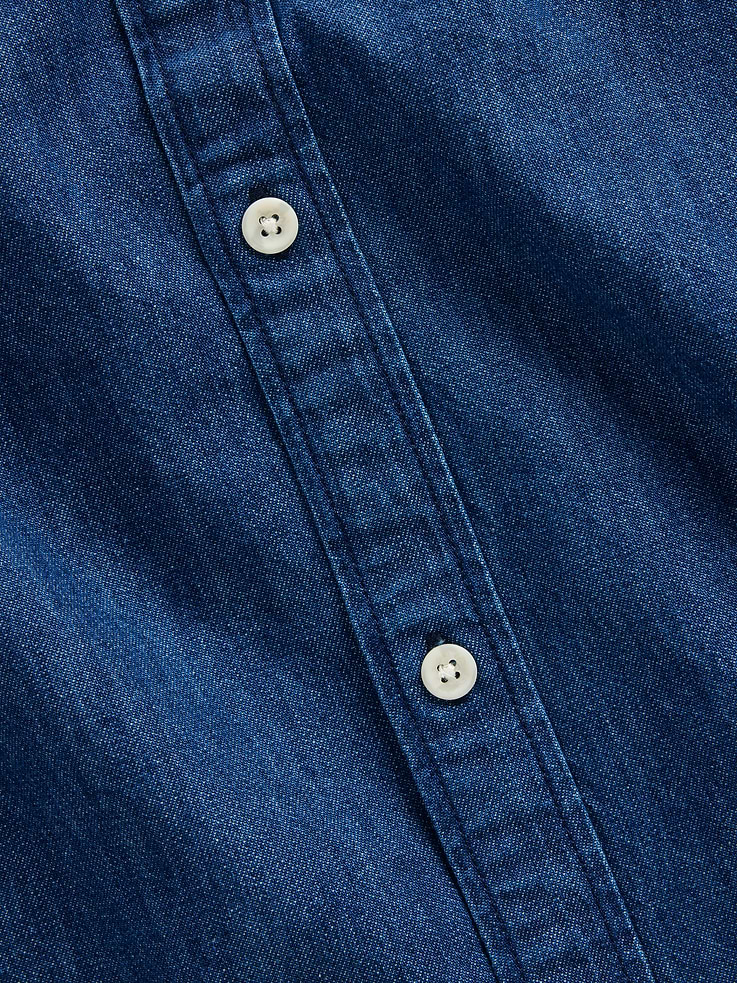 Image number 4 showing, Denim Relaxed Straight-Hem Shirt