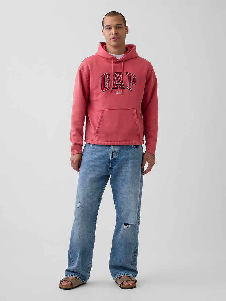 Image number 2 showing, VintageSoft Oversized Americana Logo Hoodie