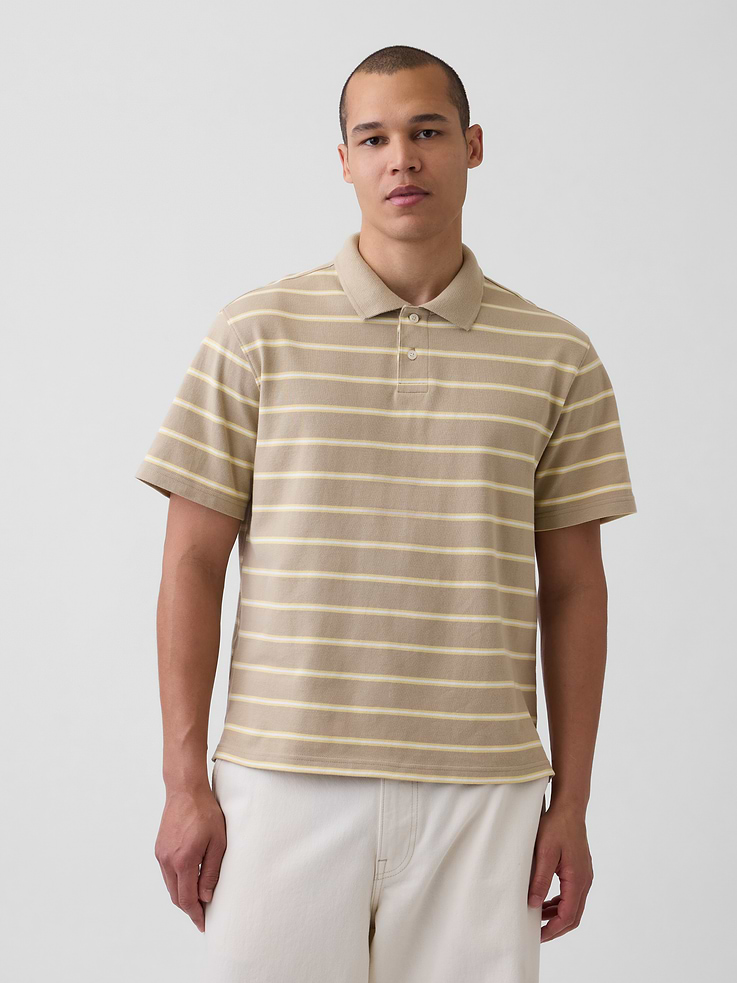 Image number 1 showing, Relaxed Pique Polo