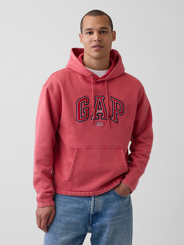 Image number 1 showing, VintageSoft Oversized Americana Logo Hoodie