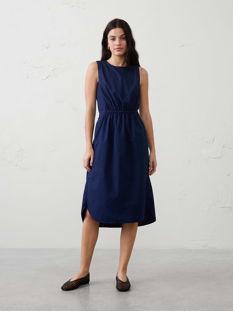 blue poplin midi dress Rounded Hem Size:Us Size 20W Shoulder Dress with usable intelligems-test African Print Blue Infinity