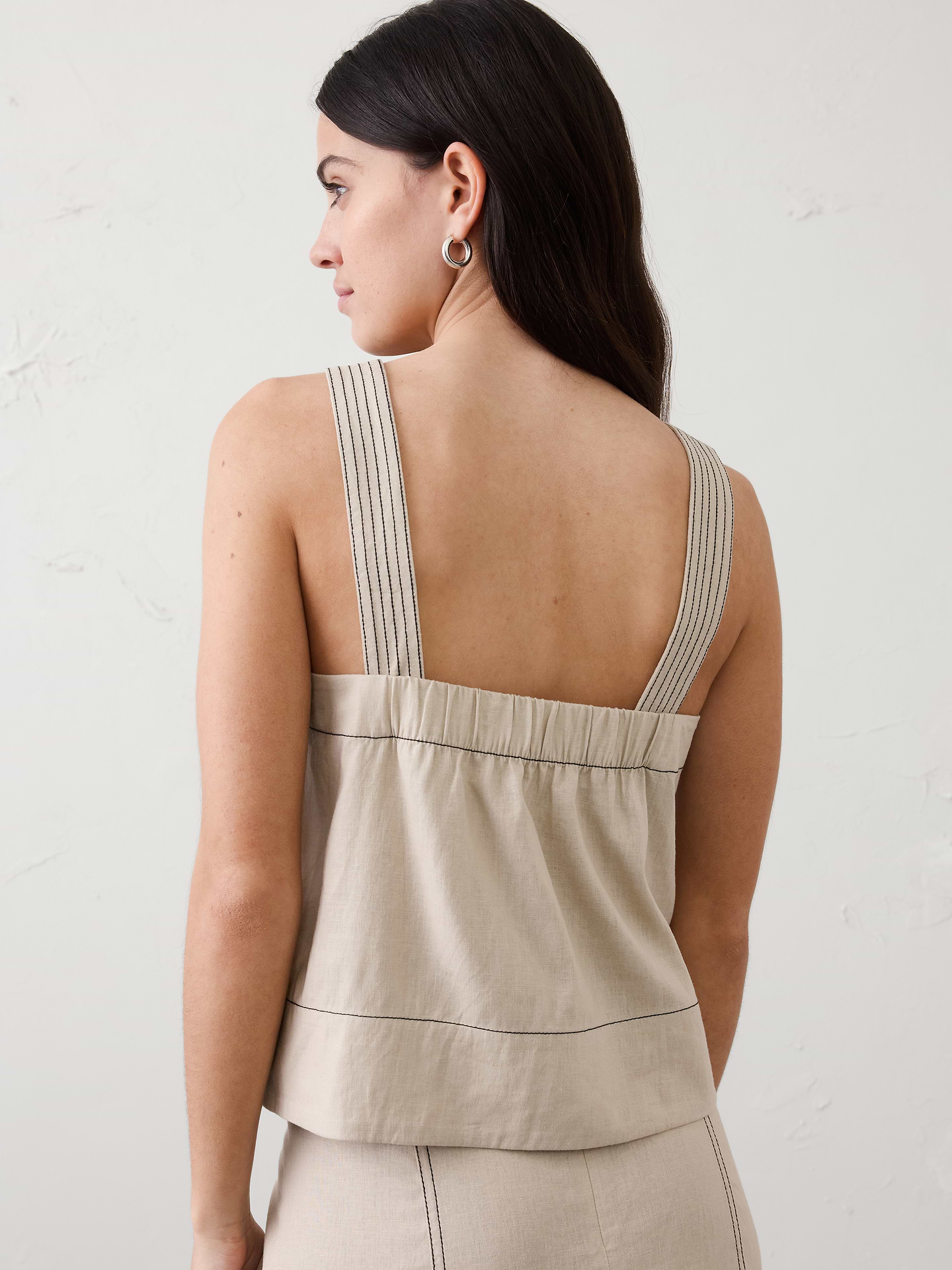 Image number 5 showing, Denim Trapunto Tank