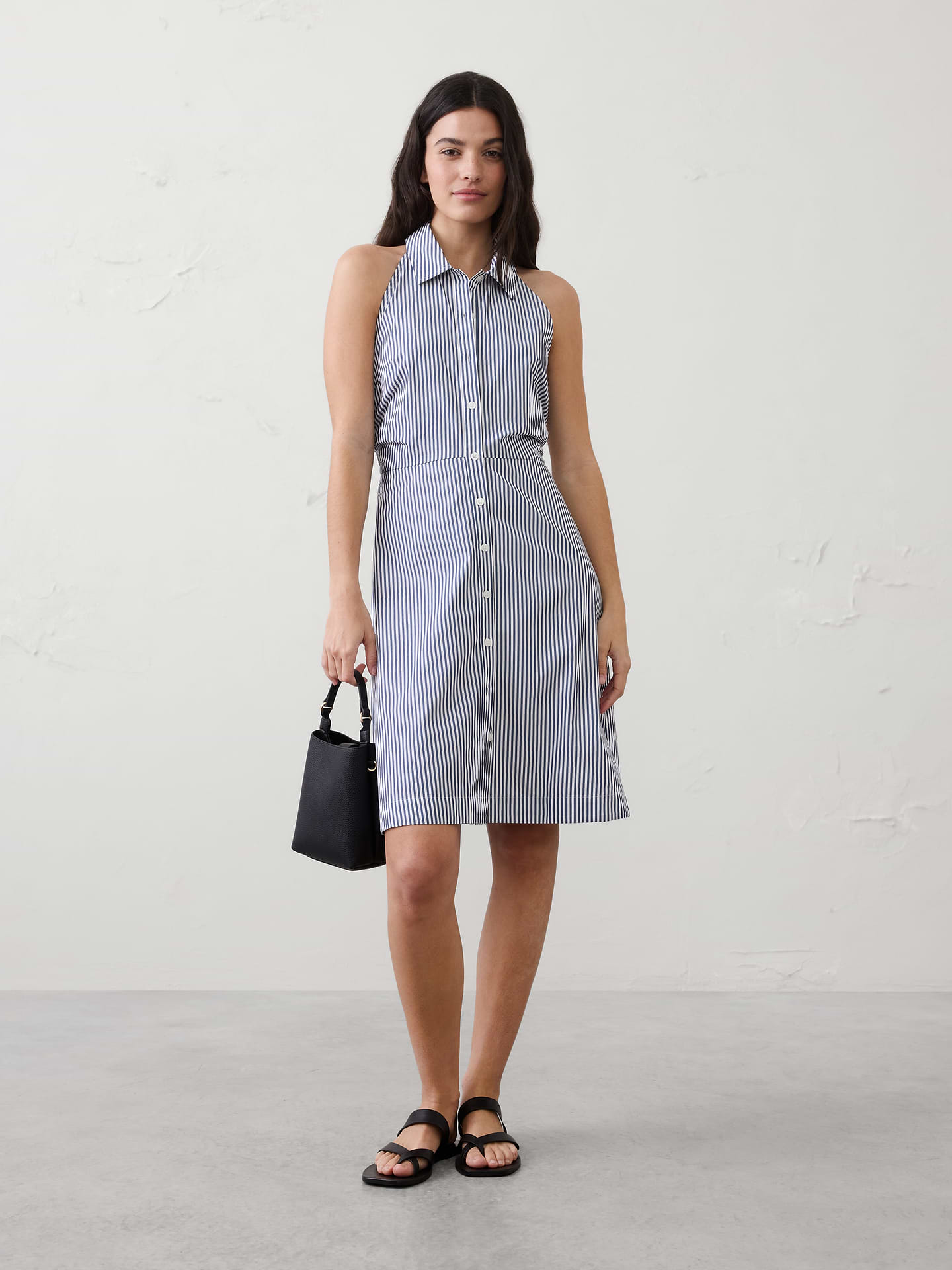 Image number 1 showing, Shirred-Waist Above-Knee Dress