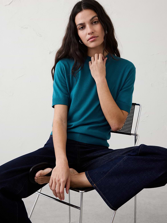 Forever Short-Sleeve Sweater