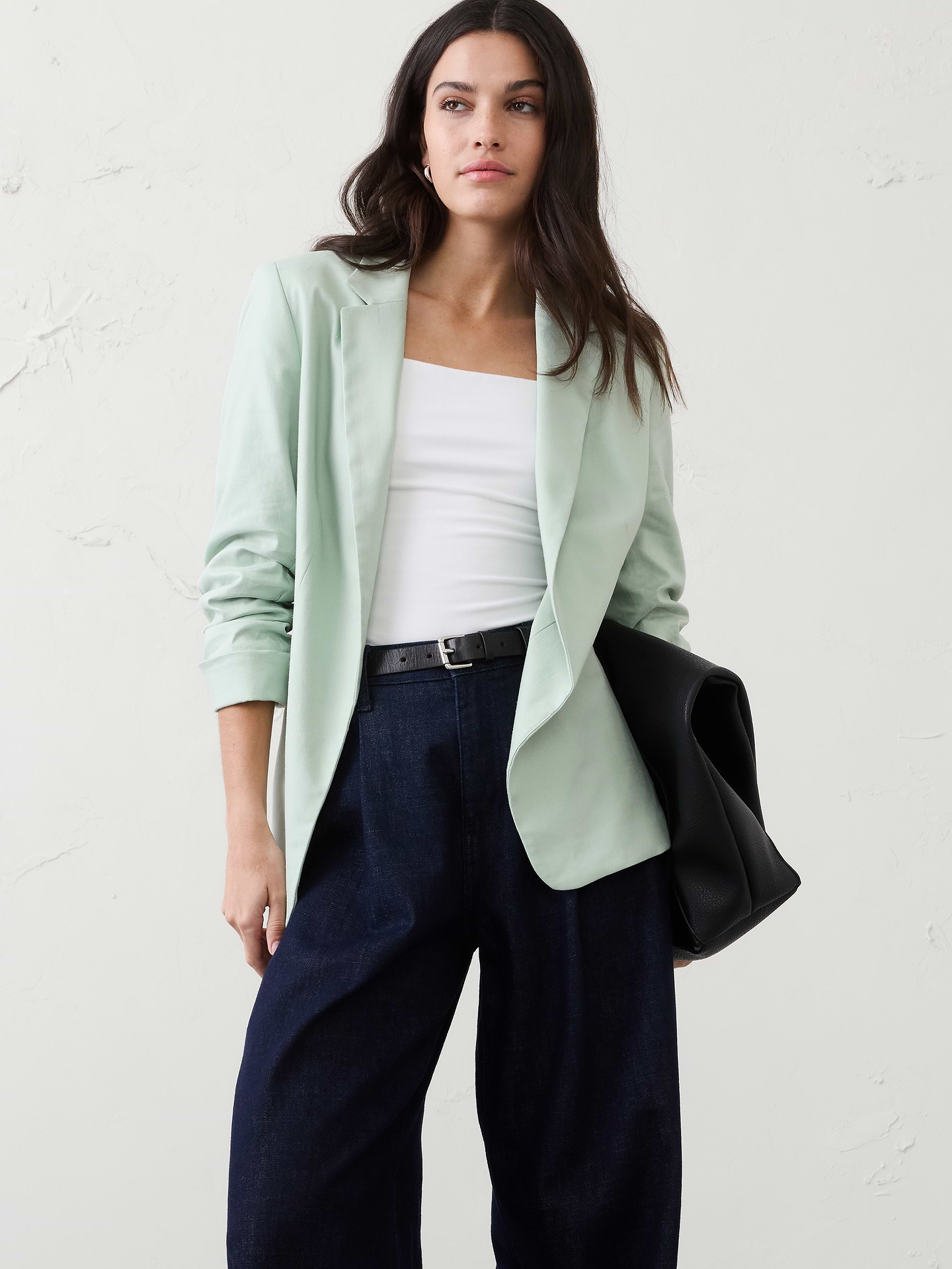 Image number 1 showing, Linen-Blend Hayden Blazer