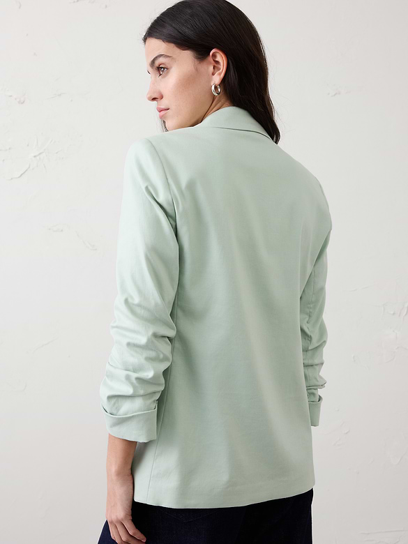 Linen-Blend Hayden Blazer