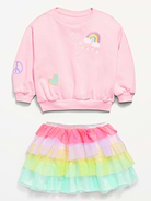 Image number 6 showing, Embroidered Graphic Sweatshirt and Tutu Skirt Set for Toddler Girls