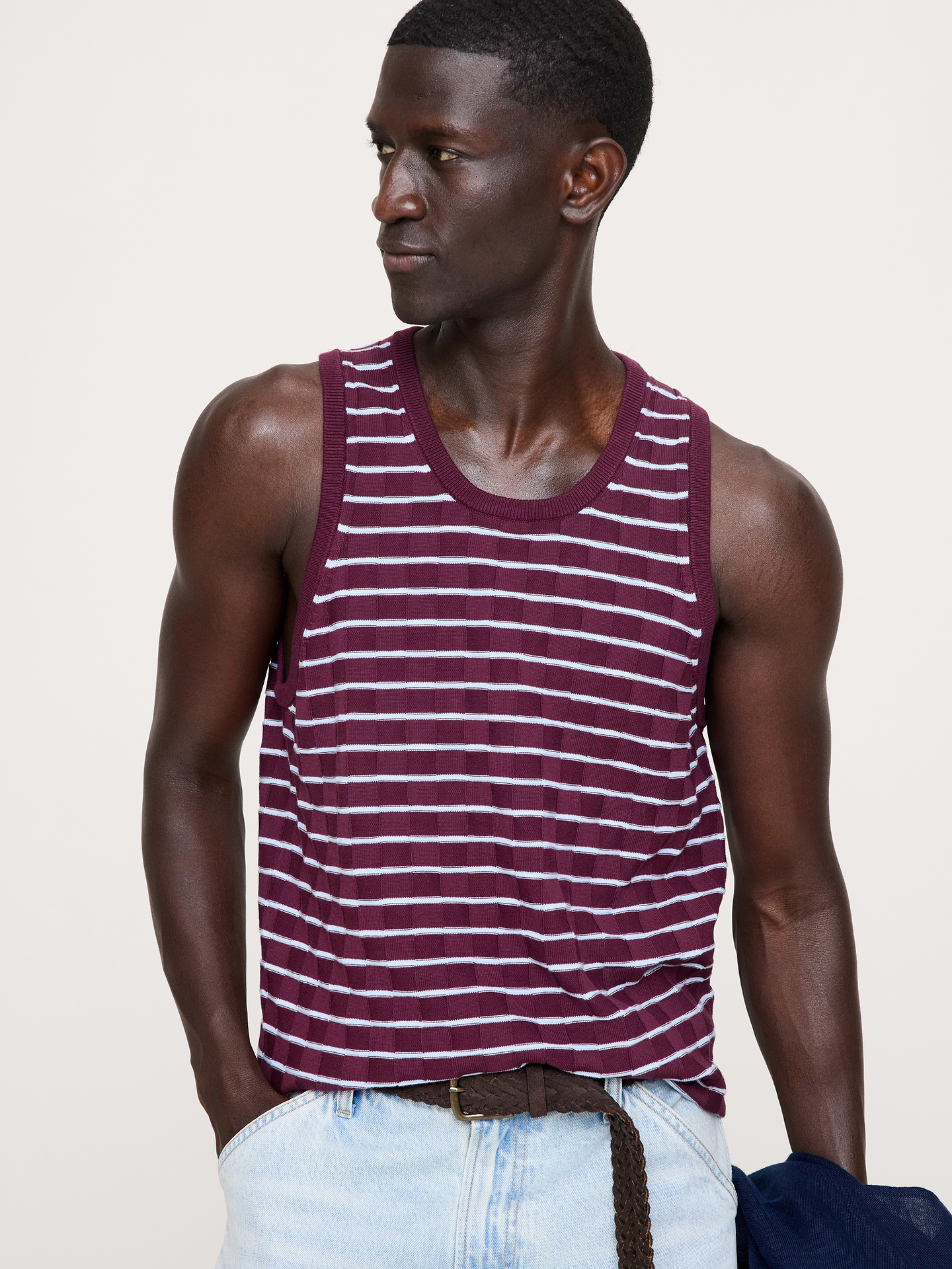 Image number 1 showing, Cotton Stripe Tank