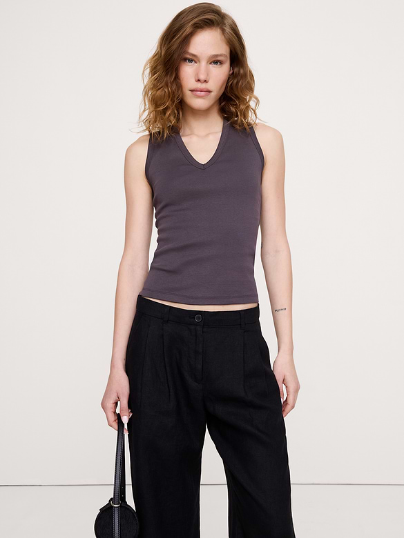 Minimalist Cotton V-Neck Tank