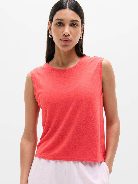 Getaway Linen Blend Muscle Tank