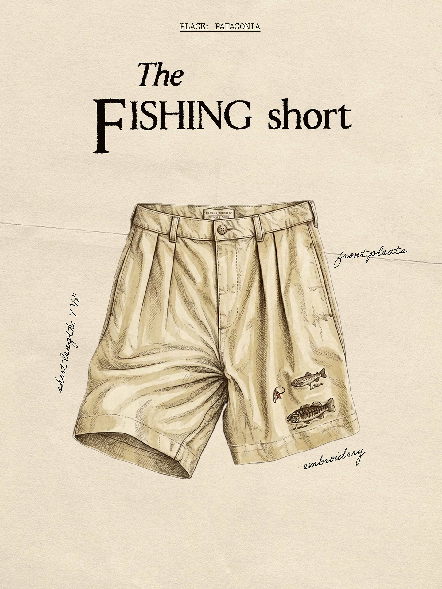 Image number 4 showing, Archive Reissue Pleated Fishing Short