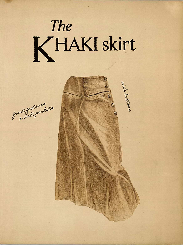 Archive Reissue Khaki Midi Skirt