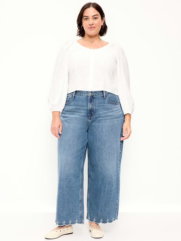 High-Waisted Baggy Wide-Leg Jeans
