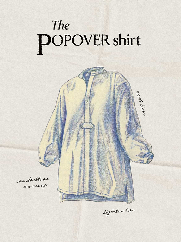 Archive Reissue Popover Shirt in Linen