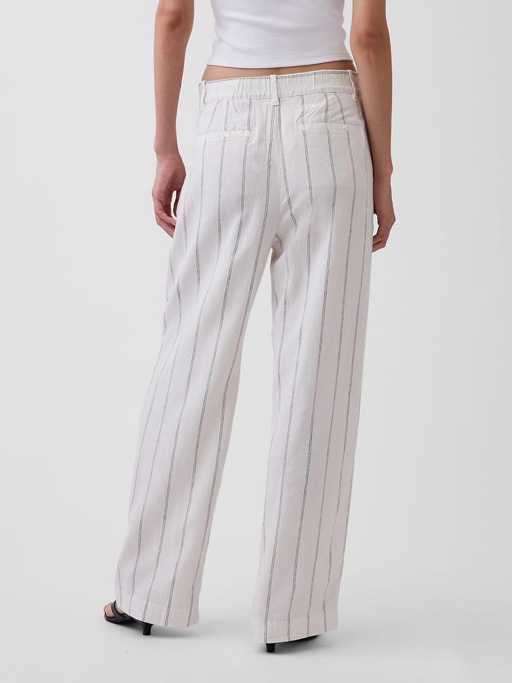 Image number 4 showing, 365 High Rise Linen-Blend Trousers