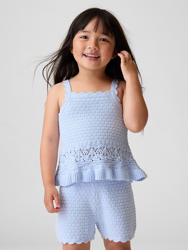 Image number 1 showing, Baby & Toddler Crochet Scalloped Tank Top