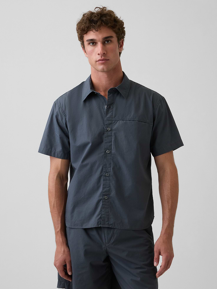 Image number 1 showing, Poplin Relaxed Shirt