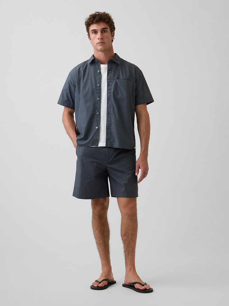 Image number 1 showing, 7" Poplin Relaxed Shorts