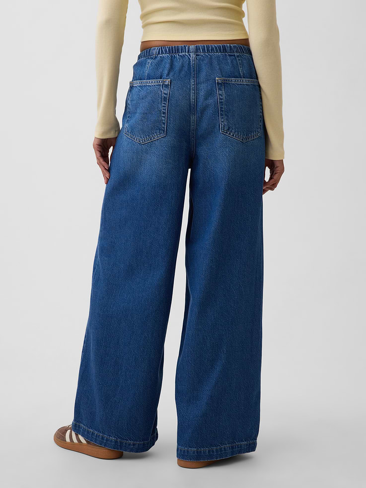 Image number 4 showing, Mid Rise UltraSoft Easy Seamed Baggy Jeans