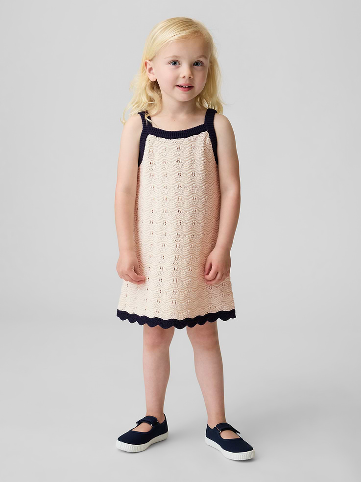 Image number 1 showing, Toddler Crochet Tank Dress