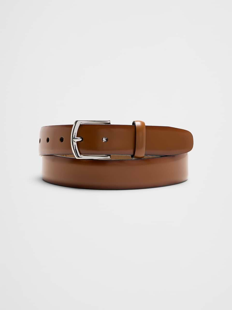 Men's Basic Dress Belt Cognac Regular Size 30