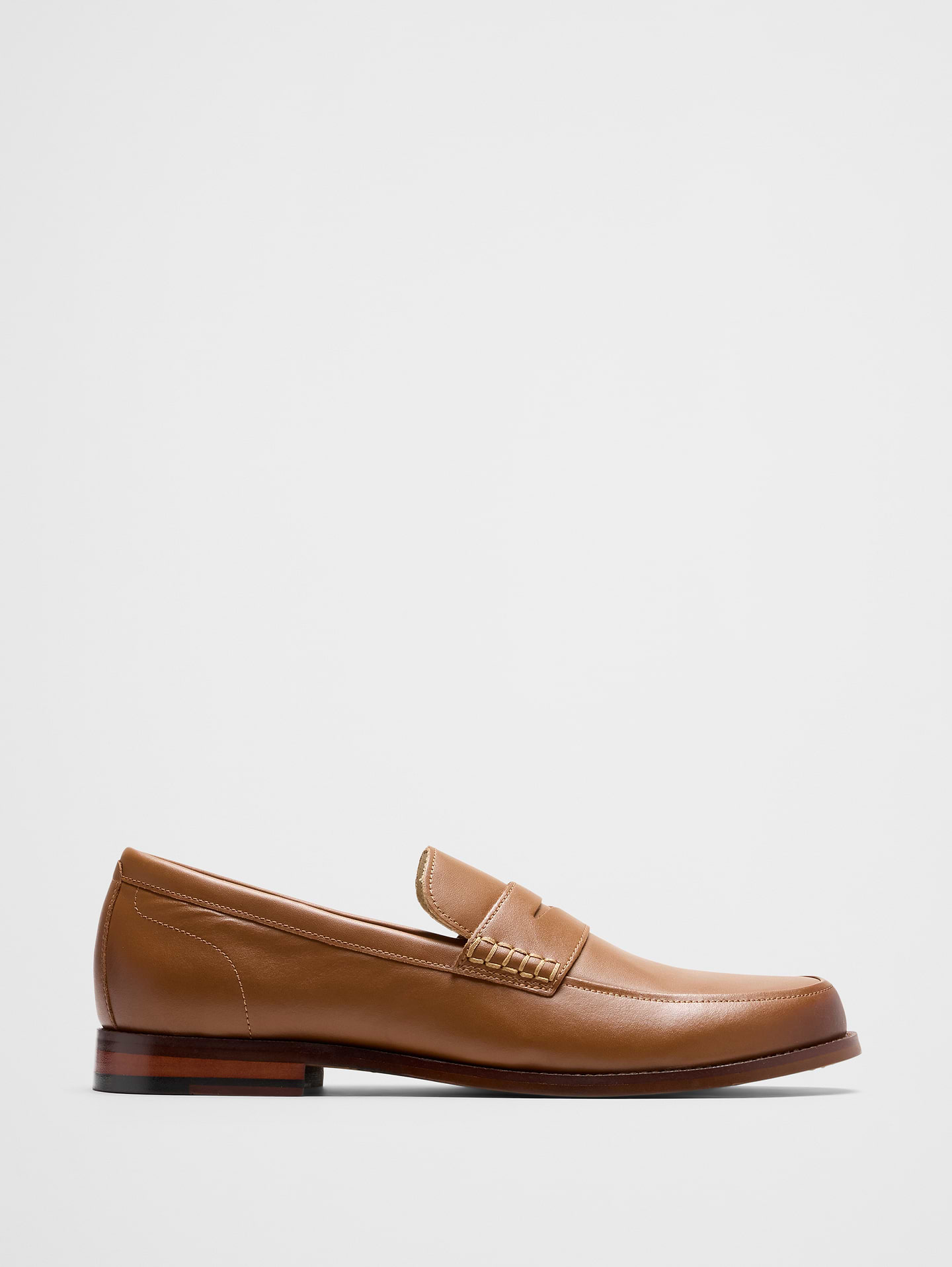Image 1 of 8, A classic loafer with a notched penny strap and apron toe is versatile enough to conquer meetings and more., Made exclusively for Banana Republic Factory., Product #575474