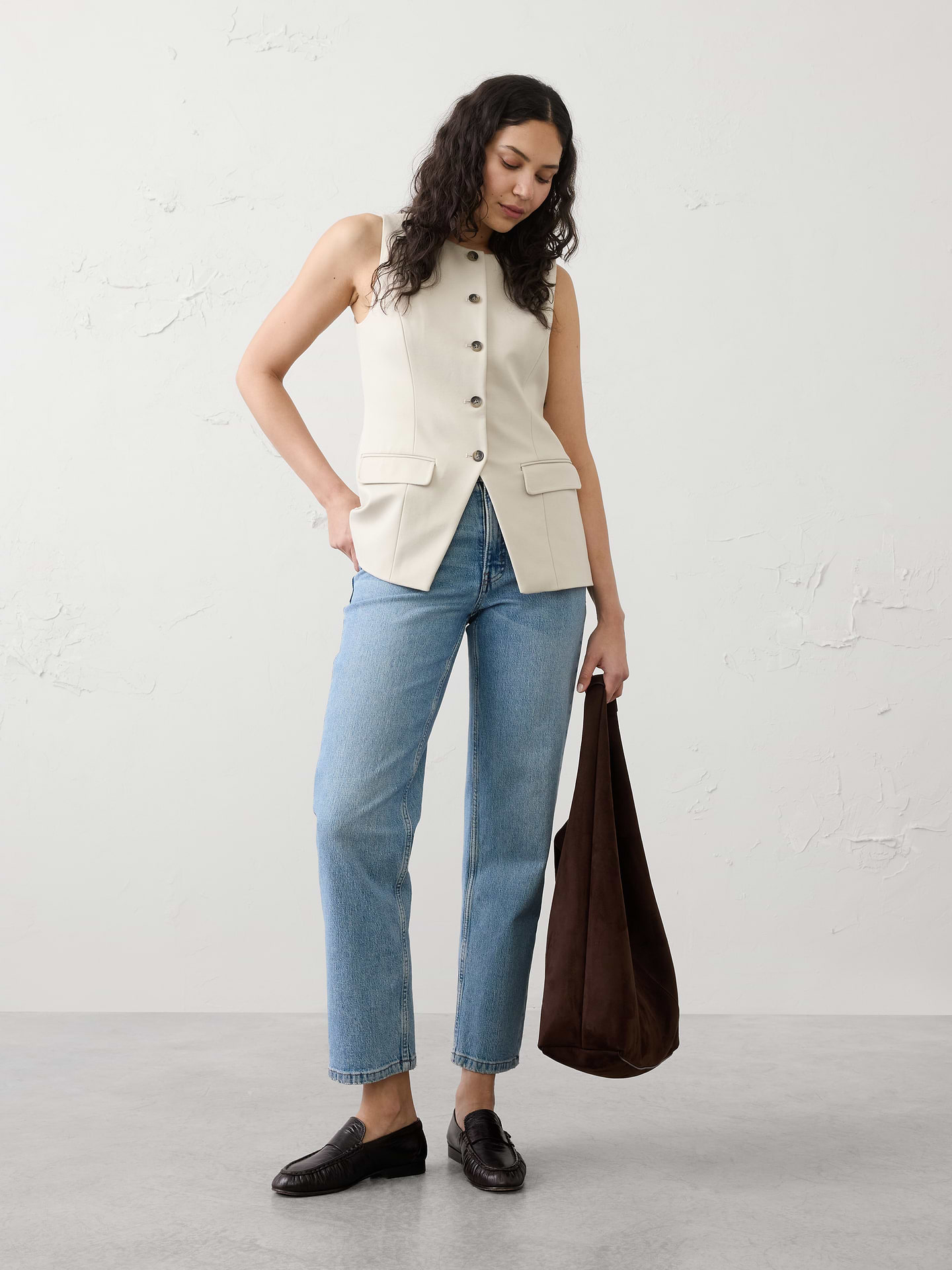 Image number 1 showing, Long Ponte Cutaway Vest