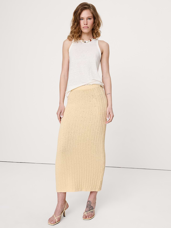 Jupe en tricot de coton bouclé