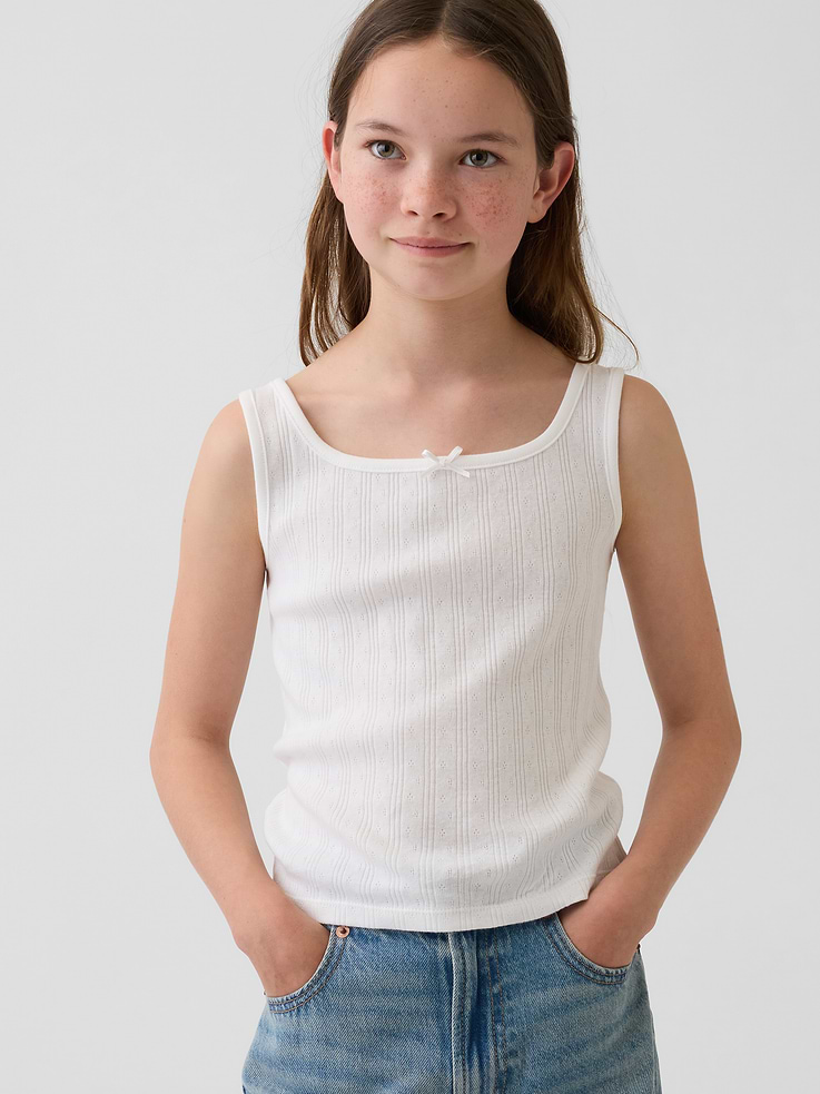 Image number 1 showing, Kids Pointelle Tank Top