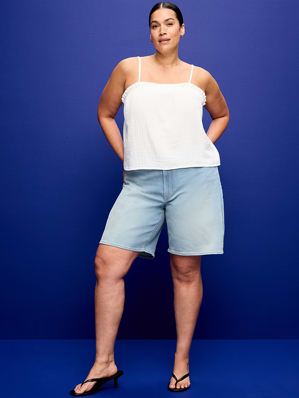High-Waisted Wow Jean Shorts -- 9-inch inseam
