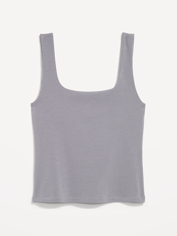 Hug Double-Layer Scoop-Neck Tank Top