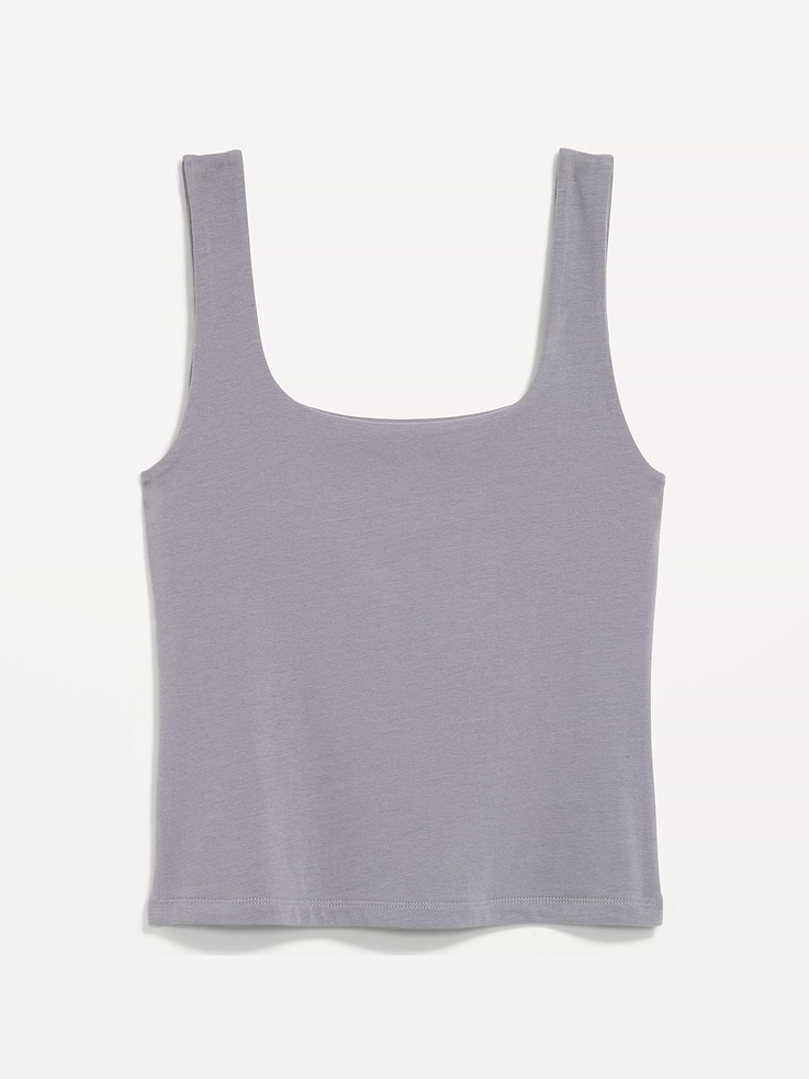 Image number 4 showing, Hug Double-Layer Scoop-Neck Tank Top