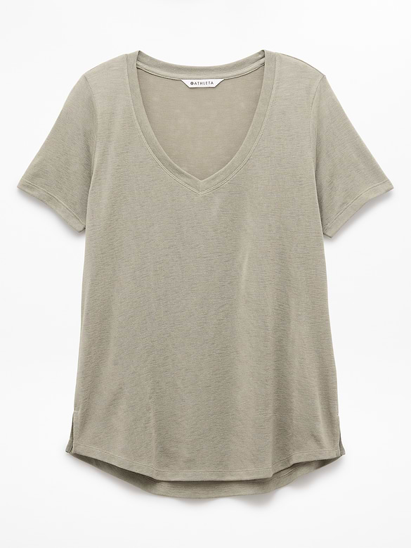 Breezy Scoop V-Neck Tee